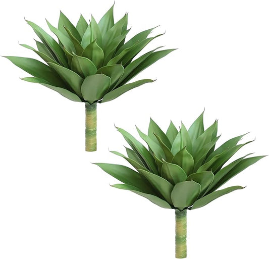 28 inch Artificial Agave Plants, Large Size Fake Succulent Plant, Faux Succulents Stems for Outdoor Indoor Home Decor (Set of 2)