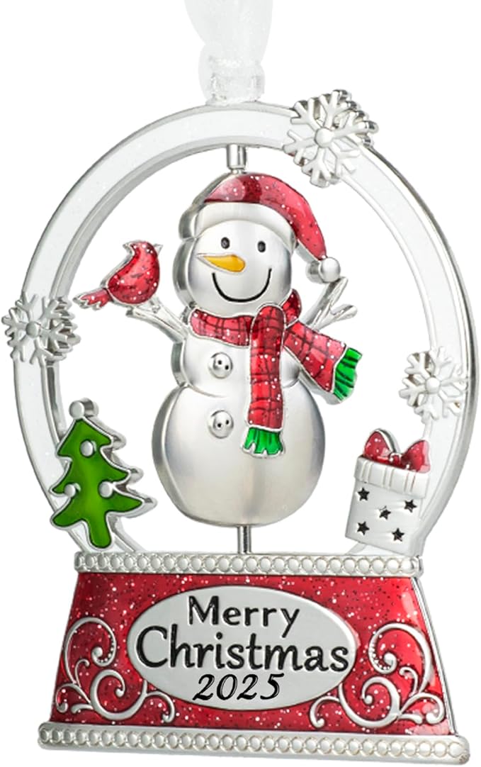 Laraine Christmas Tree Ornaments – 2025 Decorative Rotation Hanging Pendant of Car Charm Holiday Keepsake Gift Home Decor (Snowman (2025))