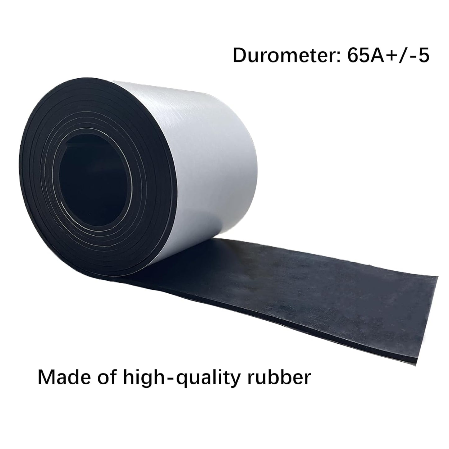 Solid Rubber Strips with Adhesive 1/8 (.125)" Thick X 4" Wide X 10'Long, Solid Rubber Sheet Rolls Self Adhesive for Anti-Slip, Anti-Vibration (4" X10'X1/8")