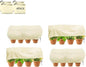 Plant Frost Cover for Garden Protection, Rectangular Planter Winter Blanket with Drawstring, 59 x 17.7 x 15.7 Inch, 4 Pack