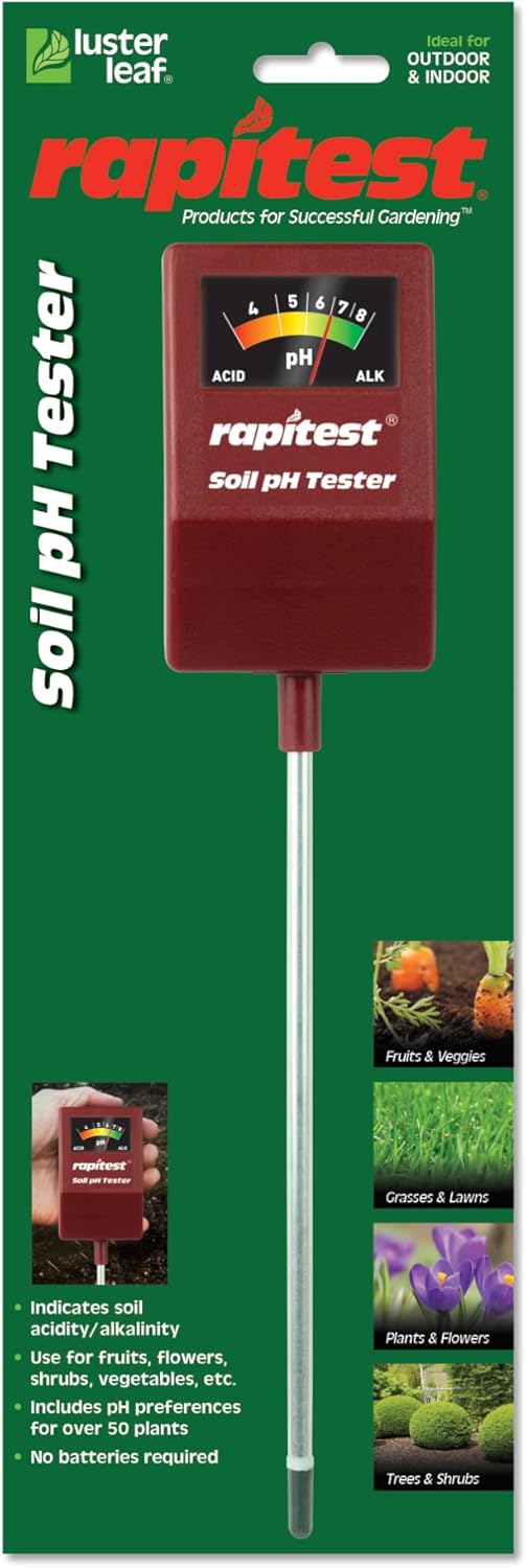 Luster Leaf 716753 Soil pH Tester 1815 Rapitest Mini, Steel