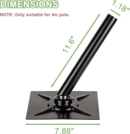 Bird Repeller Universal Base Protects Plants from Birds by Placing a Kite with a Pole on Top of The Bird Repeller Base; Commonly Used in Yards, Lawns and Farms to Create Bird-Free Zones