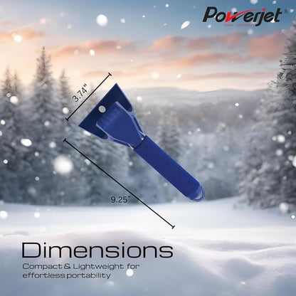 POWERJET 39”- 61” 3-1 Pivot Long Snow Brush with Ice Scrapper (C80000), Window Squeegee, Snow Broom Head, Pin Lock Telescopic with Soft EVA Grip, Ice Scraper Combo, Cars, SUVs