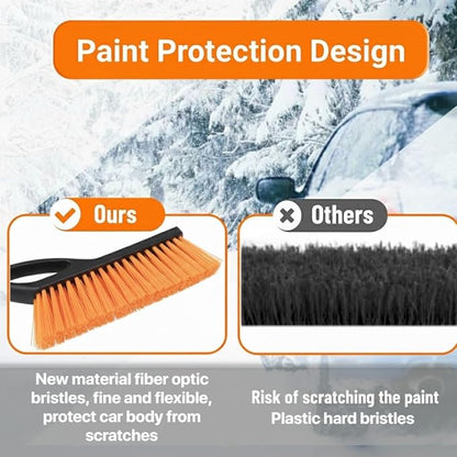 Snow Brush & Ice Scraper, 27'', Ice Scrapers for Car Windshield, Detachable Snow Removal Tool with Ergonomic Foam Grip for Cars, Suvs, Trucks