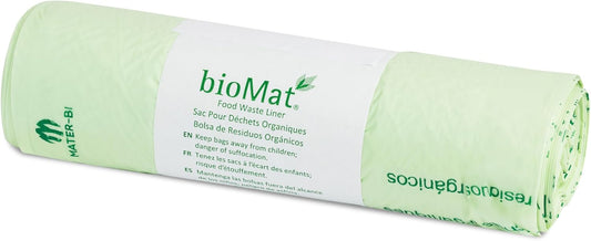 bioMat 35 Gallon Compostable Trash Bags, 10 Count, Biodegradable Trash Bags for Compost Bin, BPI ASTM D6400 and CMA Certified, Keep your Bin Clean