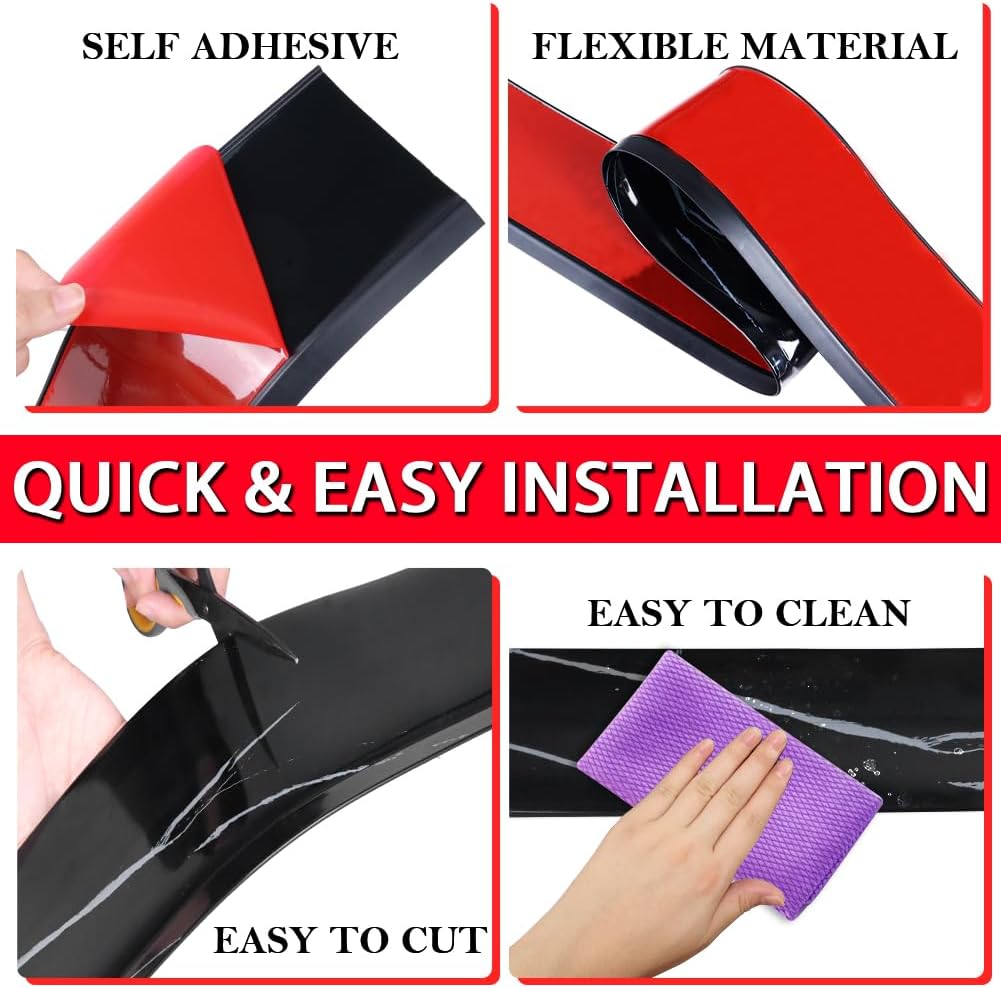 Vinyl Wall Base Baseboard Molding Trim 4" Flexible Self Adhesive Rubber Wall Base Moulding Trim Peel and Stick Design, 4 Inch x 100 Feet, Black Stone Grain