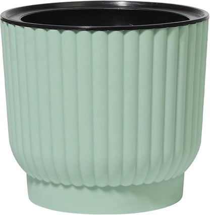 T4U 4.5 Inch Plant Pots Self Watering, 6 Pack African Violet Pots, Small Plant Pots for Plants, Small Indoor Plant Pot, Self Watering Planter for African Violet, Succulents (6 Pack 4.5" Pots, Green)