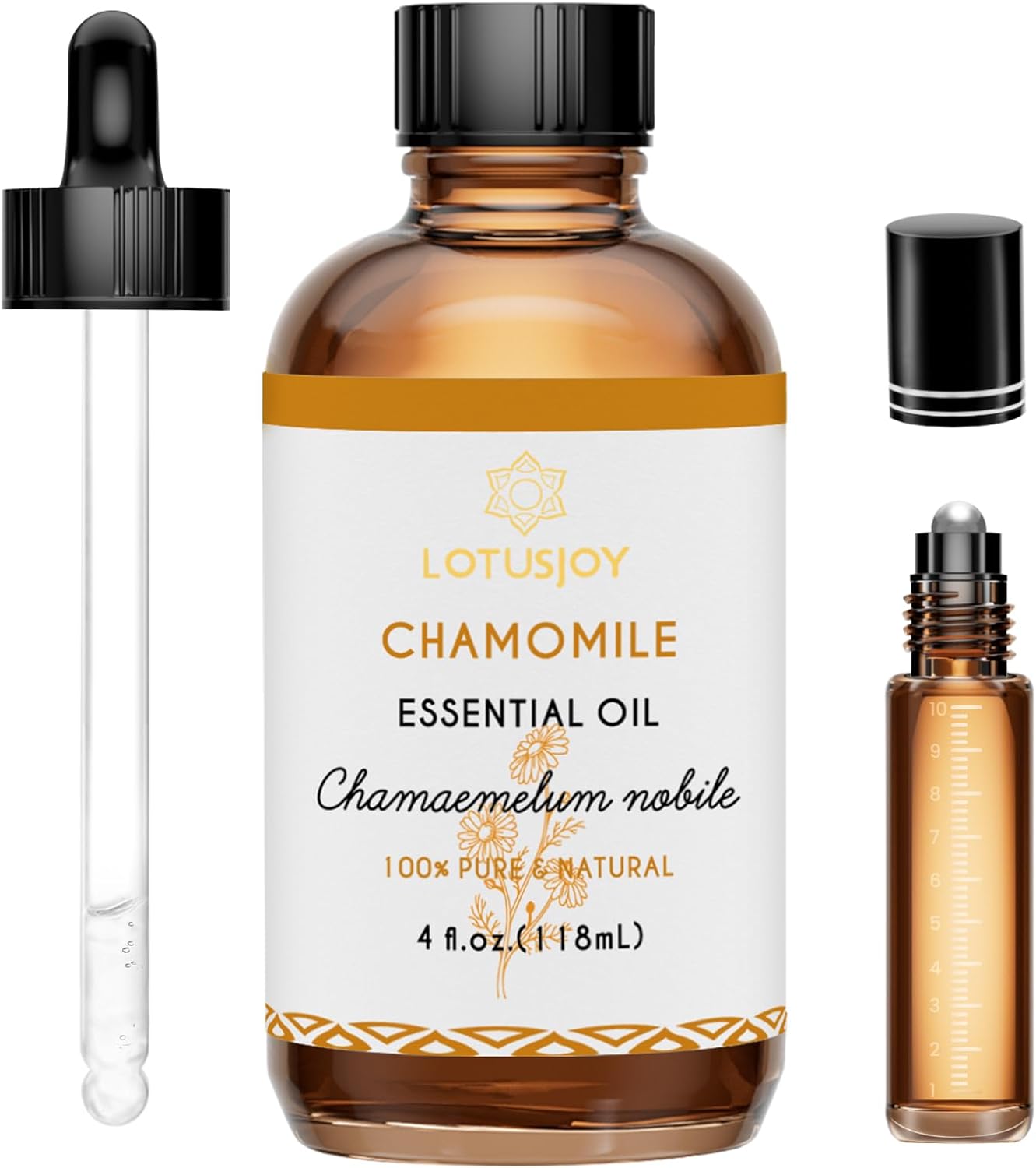 Chamomile Essential Oil, Pure Natural Chamomile Oil for Skin Body Hair Diffuser - 4 Oz