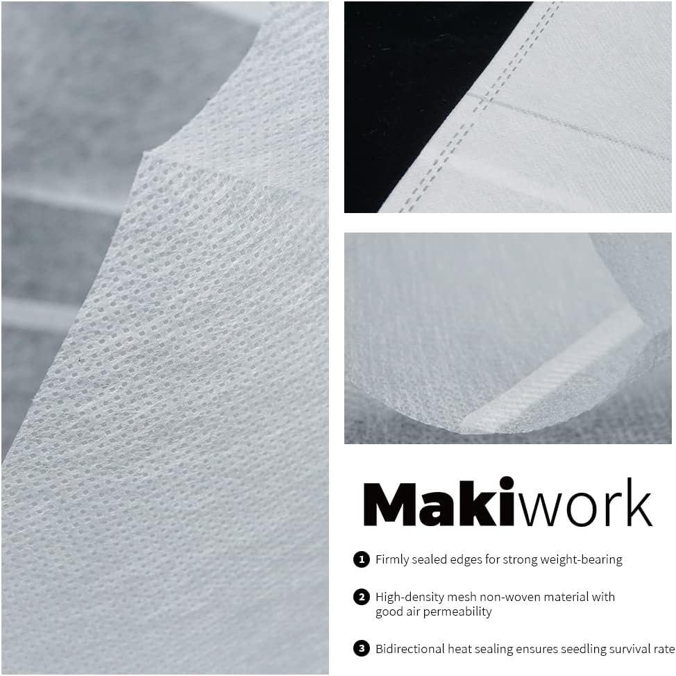 50 Pcs Non-Woven Plant Nursery Bags, Outdoor Plant Seeding Bags, Seedling Pots Container, Fabric Seedling Pots Plants Pouch, 11.02” x 11.02”/28x28cm