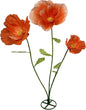 3pc Large Paper Artificial Flowers, Giant Flower for Decoration,Standing Huge Handcrafted Flowers for Garden, Hotel, Office, Photography Props, Wedding,Art Gallery, Shop Window Display (Orange)