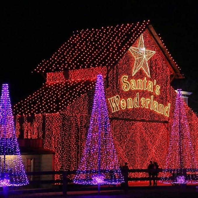 Connectable Purple and Orange Halloween Lights, 2Pack 164ft 400LED 13 Modes Waterproof String Lights Plug in, Twinkle Light with Timer Indoor/Outdoor for Tree Party Halloween Decorations