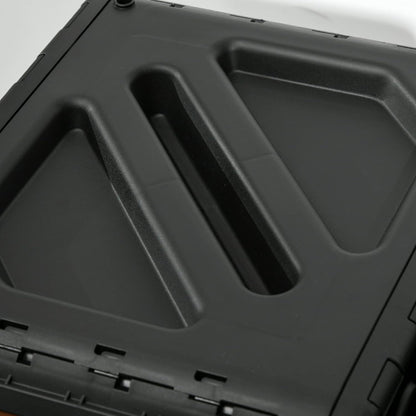 Compost Bin Outdoor, 43 Gallon Dual Chamber Tumbling Composting with Sliding Doors, Large Compost Tumbler, Compost Bin for Garden, Kitchen, and Yard Waste, Black+Brown