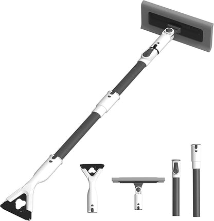 47.3" Ice Scrapers for Car Windshield, EVA Foam Snow Brush for Car, Heavy Duty Snow Broom & Squeegee with 180° Pivoting Head, Scratch-Free Extendable Snow Pusher for Car, SUV, Truck