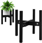Adjustable Plant Stand Indoor,Bamboo Mid Century Modern Plants Stands, Stable Plant Holder,Fit 8 9 10 11 12 inch Pots (Pot & Plant Not Included)(Black)