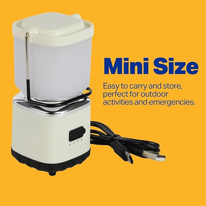 LUXPRO LP189 Mini Lantern - USB-C Rechargeable Camping Light - with 4 Color Modes - Dimmable LED Portable Lantern for Hiking & Emergency - Handy Compact Design (Beige, 3-Pack)