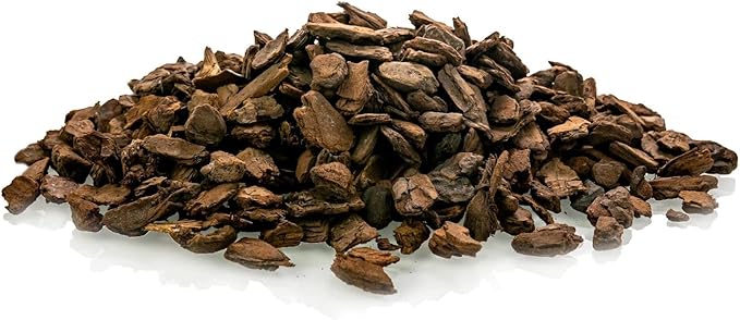 GARDENERA New Zealand Pinus Radiata Bark - Organic Hand Mixed New Zealand Orchiata Pine Bark for Orchids - Medium Chips 9-12mm - 4 Quart Bag