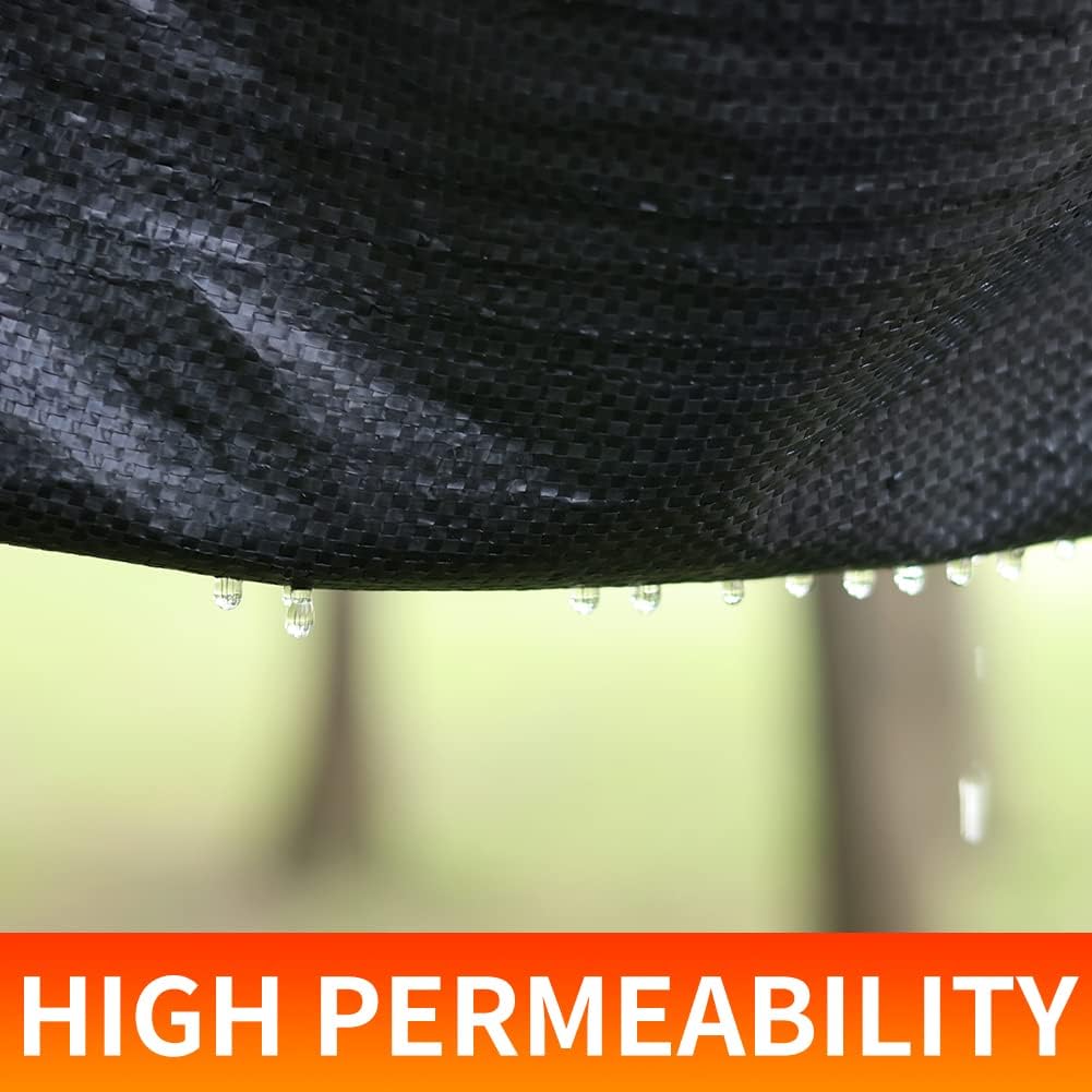 LIUJIAYI 2.4oz-4FTx50FT Weed Barrier Landscape Fabric - Durable Weed Block Gardening Ground Cover Mat, Woven Geotextile Fabric for Underlayment, Commercial Driveway Stabilization, Weed Control Cloth