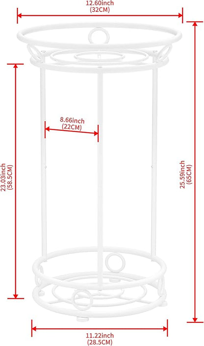 Plant Stand Indoor Outdoor - Metal Planter Holder Shelf Tall Tiered Flower Pot Display Organizer Rack for Garden, Patio, Living Room, Bathroom, Office (White)