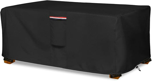 Outdoor Coffee Table Cover,Waterproof Rectangular Patio Small Side Table Cover,48 x 28 x 16 inch, Outdoor Table Covers Waterproof Rectangle,Black