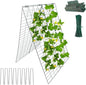 Garden Cucumber Trellis A-Frame Folding Plant Trellis 48 Inch by 34 Inch for Climbing Vegetables Flowers Black 1 Pack with Clips,Cable Ties and Ground Stakes