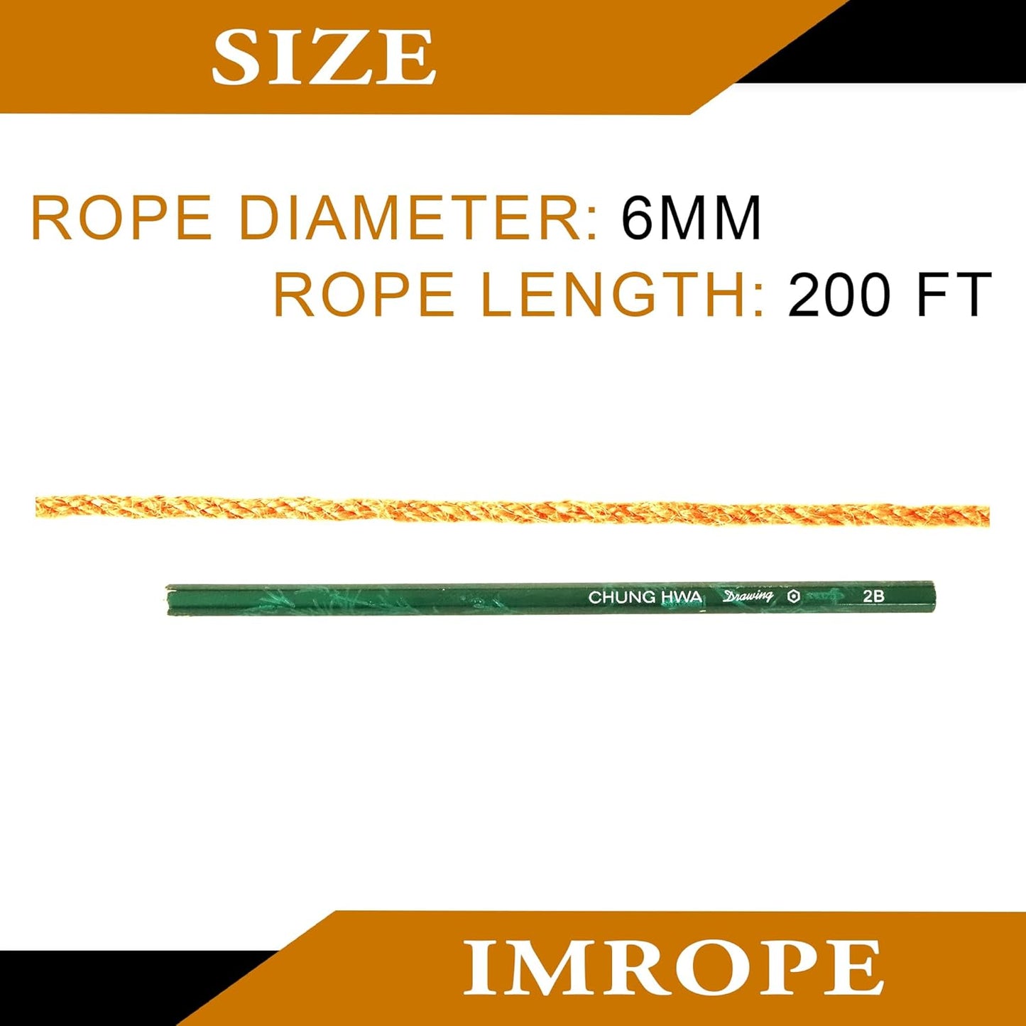 6mm x 200 Feet Orange Jute Rope, Twine for Gardening Tomato Climbing Plant Tie Floristry Crafts Gift Wrapping Packing Decor