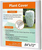 Agfabric Plant Covers Freeze Protection 1.5oz 84"x72" Warm Worth Tree/Shrub Cover,Protecting Bag for Frost Protection,White