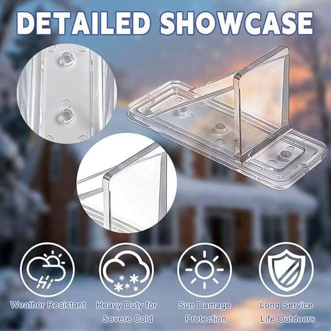 50 Pack Snow Guards for Metal Roofs, Snow Stops for Metal Roofs, Prevent Sliding Ice Snow Stop Buildup with Gasket and Screws, Metal and Steel Roofs Winter Supplies