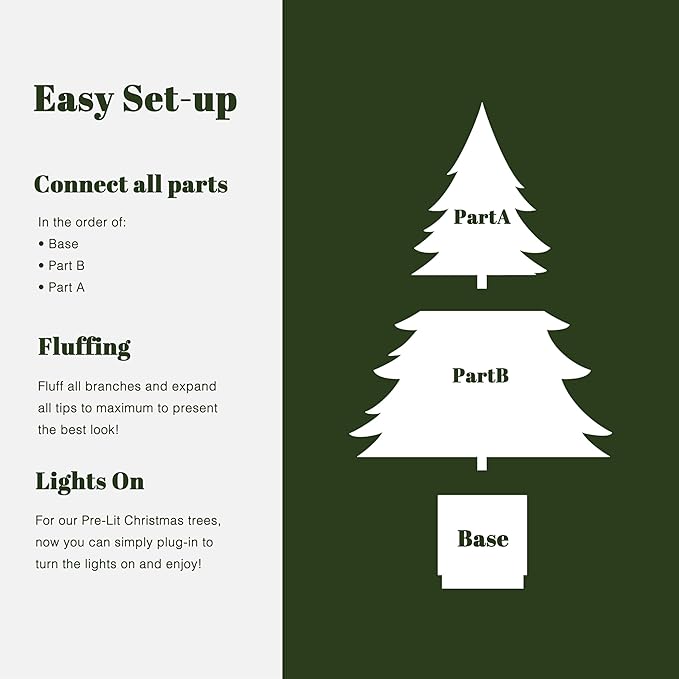 LuxenHome 4.5FT Small Christmas Tree, Prelit Slim Potted Christmas Trees with 100 Warm White LED Lights, Lighted Pine Tree with Fluted Black Pot, Small Faux Holiday Tree for Home Display