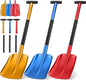 Gisafai 3 Pcs 34'' Detachable Emergency Snow Shovel for Car Aluminum Extendable Collapsible Snow Shovel Emergency Car Cleaning Equipment Suitable for Truck SUV Van Camp Outdoor (Red,Gold,Blue)