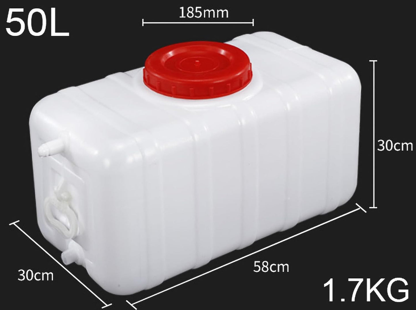 Water Tank Water Container Water Carrier 25L/30L/50L/75L/110L/200L for Water Storage Hiking Hurricane Emergency Car Water Tank Outdoor Camping Hunting Self-Driving(Size:50L)