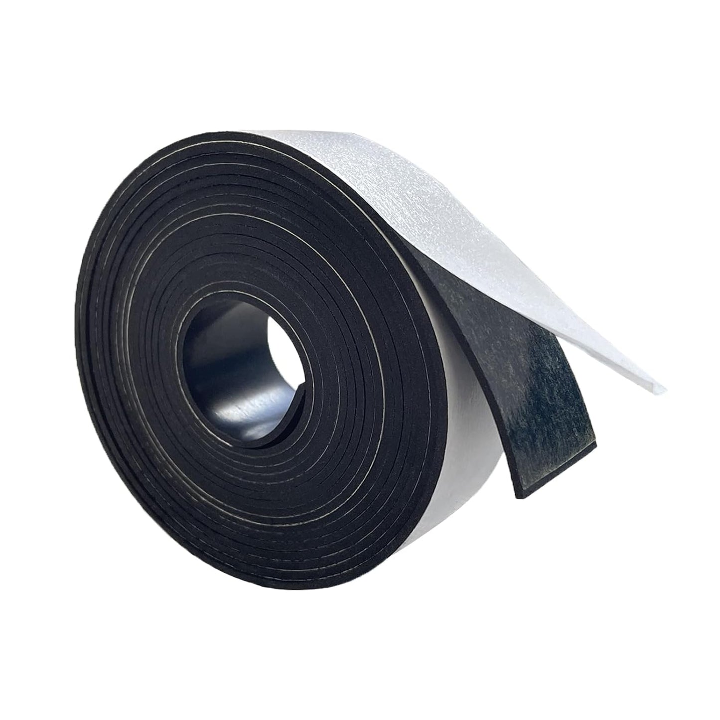 Solid Rubber Sheet with Adhesive 1/16 (.062)" Thick X 1" Wide X 10'Long, Solid Rubber Strips Rolls Self Adhesive for Gasket, Protection (1" X10'X1/16)