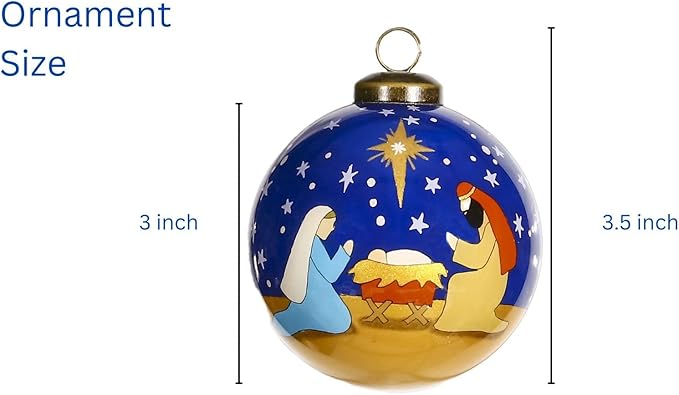 O Holy Night Christmas Ornaments, Nativity Ornaments, A Savior is Born, Nativity Scene Christmas Ornaments, A Child is Born, Baby Jesus Ornament, Religious Gift, Christian Gifts
