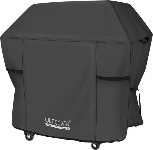 ULTCOVER Waterproof Grill Cover 52 inch, Heavy Duty BBQ Cover for 2-4 Burners Outdoor Gas Barbecue Grill, Black