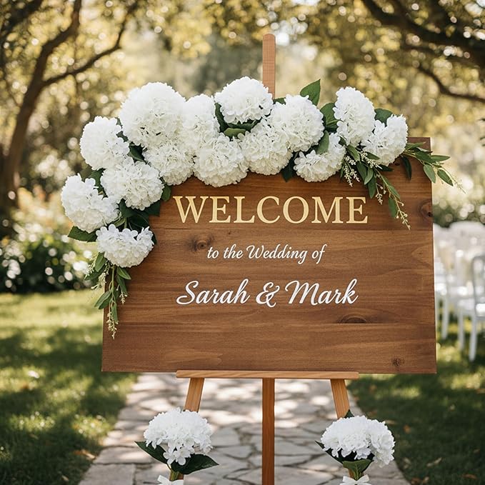 3 Pcs White Hydrangea Artificial Flowers, 19 inch faux hydrangea Flowers Real Touch Flowers, Long Stem Artificial Flower for Tall Vase Home Wedding Bouquets Centerpieces Party Living Room Decoration