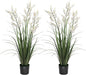 Fake Plants Home Decor Fake Flowers Artificial Plants Outdoor Tall Grass Plant Artificial Pampas Grass Decor Artificial Plants Indoor Fake Grass Living Room Decor Artificial Grass 36“2PCS White