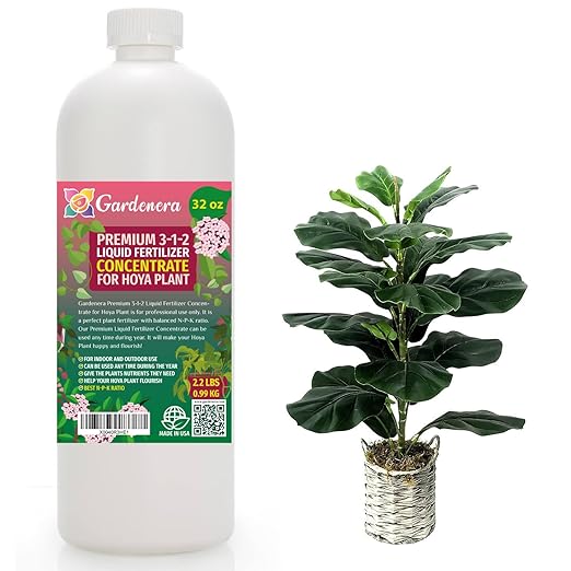 Gardenera Premium Liquid Hoya Fertilizer - 3-1-2 Concentrate for Indoor Plants and Flowers - Organic Plant Food - 32oz