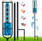 JMBay Rain Gauge Outdoor, Accurate rain gauges Outdoors Best Rated, Tall rain Gauge for Yard with Stake, Decorative rain Measure Gauge for Garden, Deck, Lawn with Large Numbers, Adjustable Height