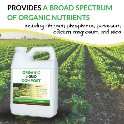 FOOP Organic Liquid Compost: Fast-Acting Alternative to Messy and Smelly Composting | Compost Tea Concentrate Perfect for Brewing Compost Teas (1 Gallon, 2 Pack, Treats Up to 40,000 Sq.Feet)