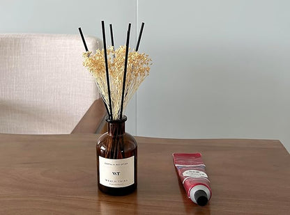 WEALD TRIBE Reed Diffuser Set for Bathroom Air Fresheners, Oil Diffuser Sticks | White Jasmine Scent 4.0 fl oz Home Fragrance with Sticks Defusers | House Bedroom Office Shelf Decor