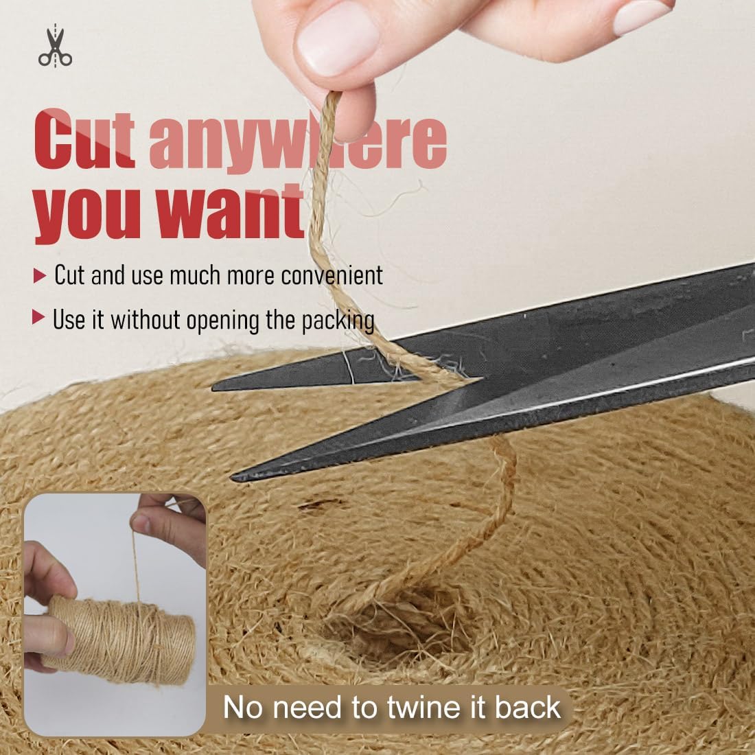 PerkHomy 800 Feet (2Pcs * 400Feet) Garden Twine Strong Natural Jute Long Brown Twine for Gardening Tomato Climbing Plant Tie Floristry Crafts Gift Wrapping Packing Decor