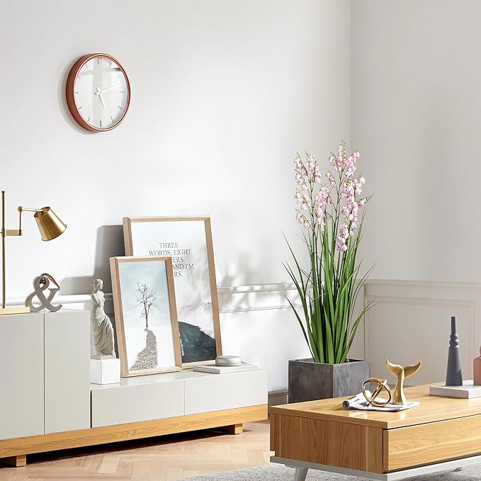 Fake Plants Home Decor Fake Flowers Artificial Plants Outdoor Tall Grass Plant Artificial Pampas Grass Decor Artificial Plants Indoor Fake Grass Living Room Decor Artificial Grass 36" 2PCS（Pink）