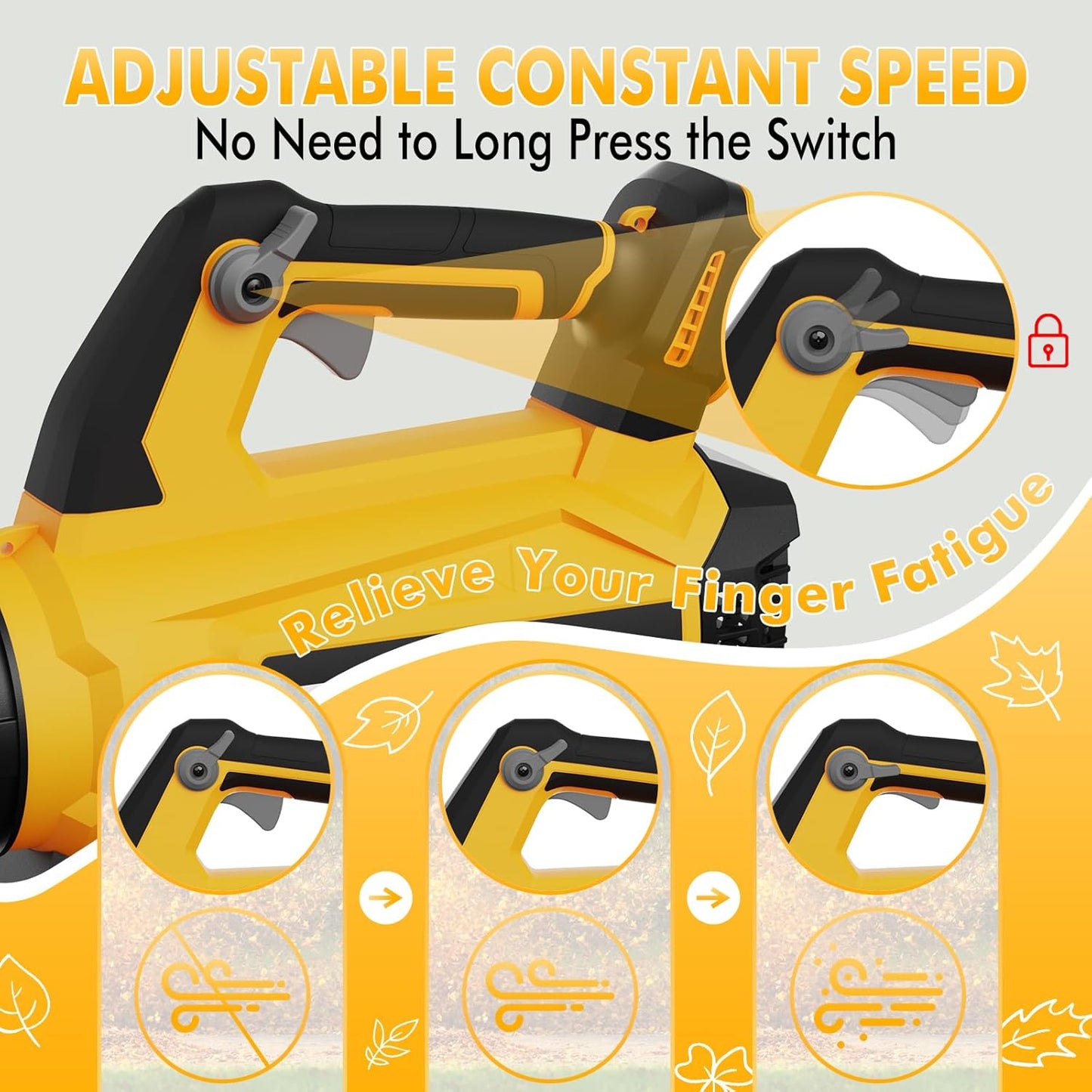 Leaf Blower Cordless (Upgraded) - 630CFM/160MPH, 21V Powerful Electric Cordless Leaf Blower with 2 x 4.0Ah Batteries and Charger, Battery Powered Leaf Blowers for Lawn Care, Patio, Yard, Dust, Snow