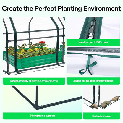 VIVOSUN Portable Mini Greenhouse 94.5x36x36-Inch Tunnels, PVC Cover with Roll-up Zipper Door, for Indoor Outdoor or Garden Plant Growing