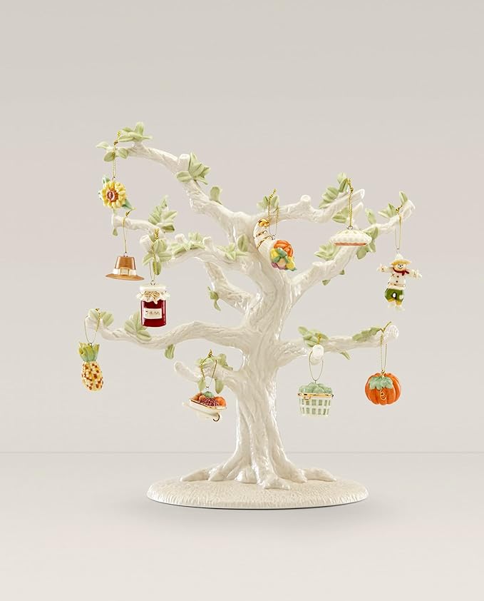Lenox 884222 Autumn Favorites 10-Piece Ornament & Tree Set