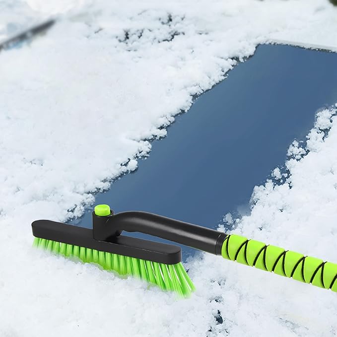 25" Snow Brush & Ice Scraper for Car Windshield, Detachable Snow Scrapers with Foam Grip for Cars, Trucks, SUVs