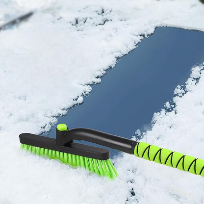 25" Snow Brush & Ice Scraper for Car Windshield, Detachable Snow Scrapers with Foam Grip for Cars, Trucks, SUVs