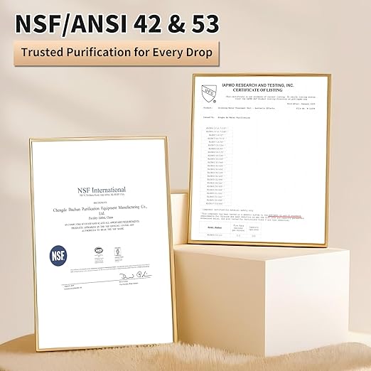 WINGSOL Under Sink Water Filter System with Faucet, Anti-Clogged Design, Reduces PFAS, Lead, Chlorine, Bad Taste, Sediment, NSF/ANSI 42&53, 8K Gallons, Easy Installation, Brushed Nickel Faucet