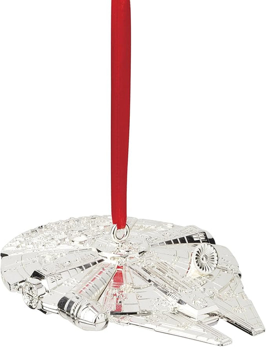 Lenox 897556 Millennium Falcon Metal Ornament, Christmas, Holiday Decorations