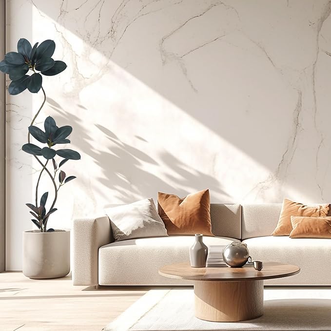 Artificial Rubber Tree Plant, 72 Inch Indoor Tree, Black with Round Planter, All Season Home Decor (Black, 6ft)