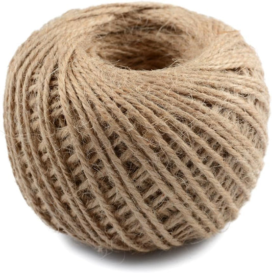 328 Feet Natural Jute Twine 3 Ply Gift Wrapping String DIY Rope Garden Twine Cord for Arts Crafts and Gardening Applications